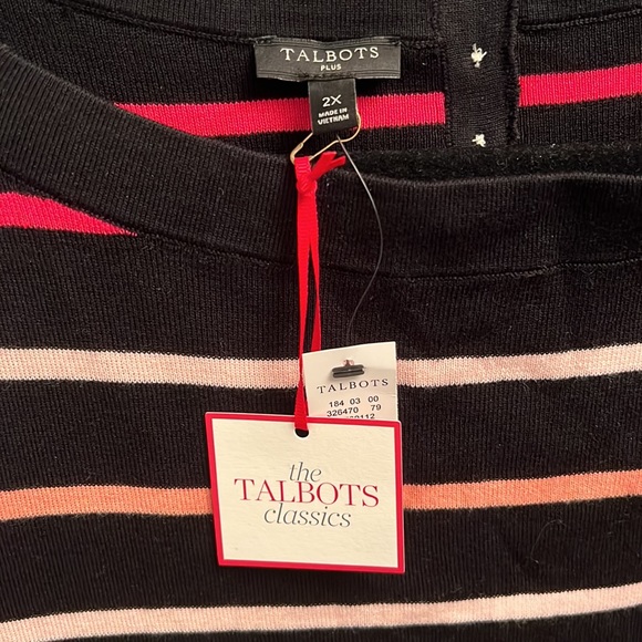 Talbot’s plus 2X cotton/rayon striped sweater New w/tags! - Picture 4 of 11